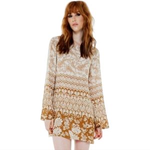 Novella Royale Fever Mini Dress in Rust Hazely